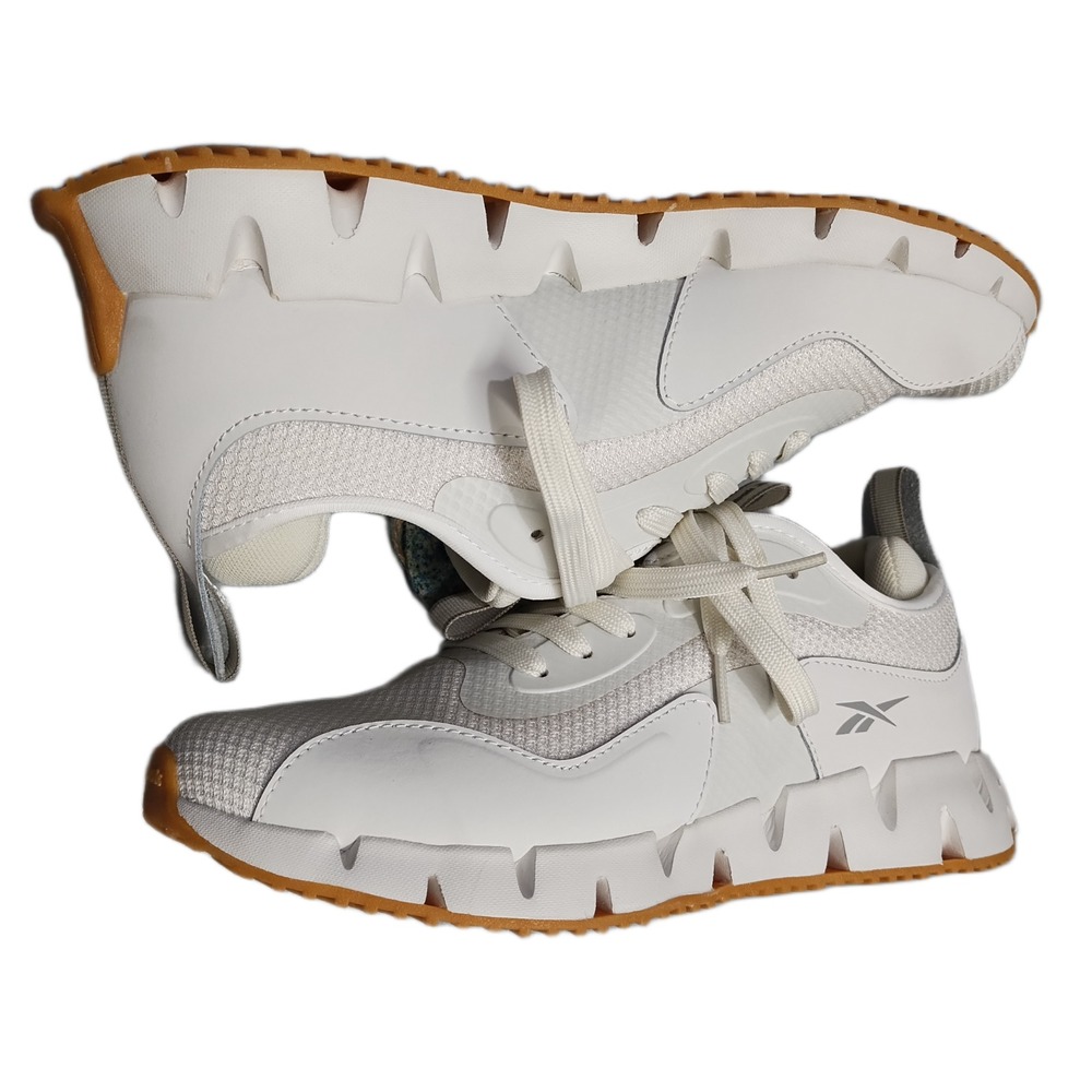 Reebok Zig Dynamica Running Sneakers Womens US 11 White Brown Comfort 30106WCS